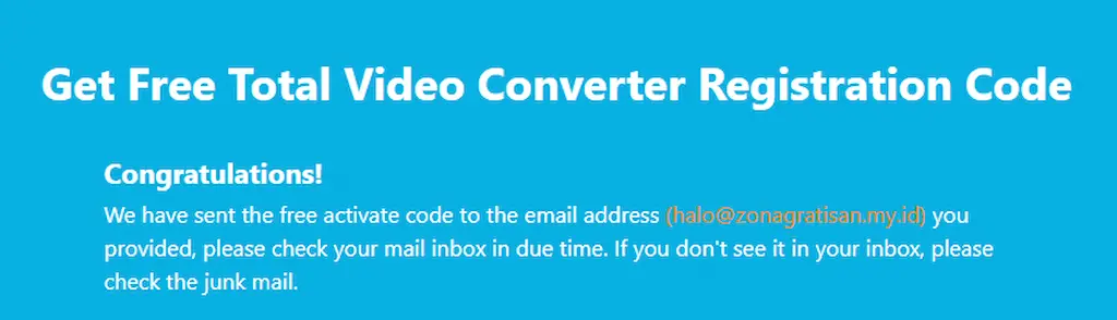 Formulir giveaway Aiseesoft Total Video Converter.
