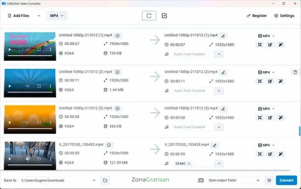 Tampilan SoftOrbits Software  Video Converter Gratis