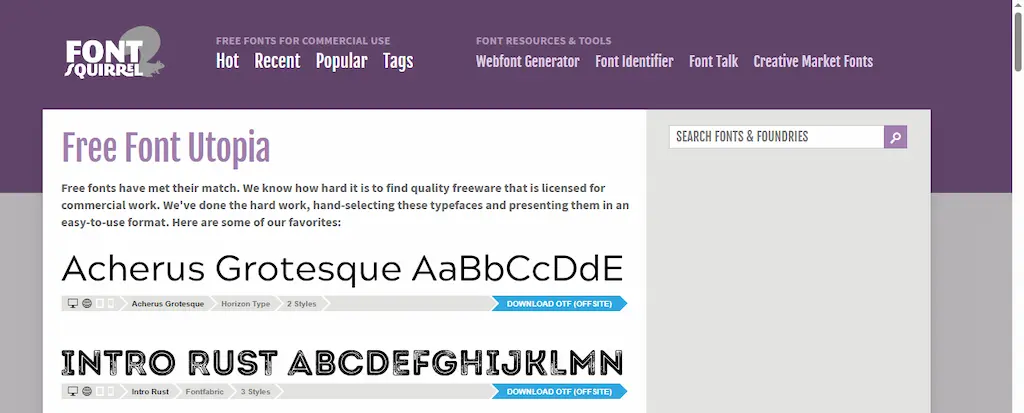 font squirrel font gratis