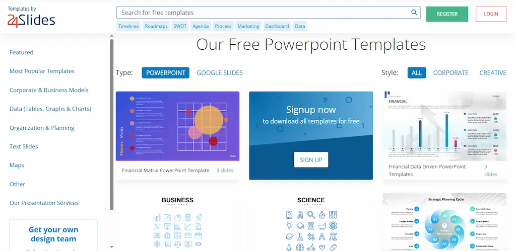 24Slides Template PowerPoint Gratis dan Legal