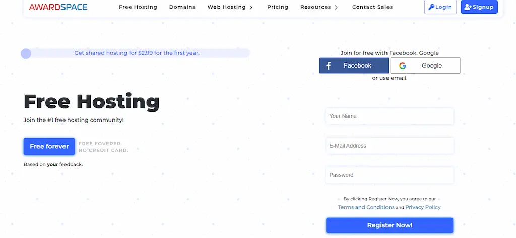 AwardSpace Hosting Gratis Terbaik
