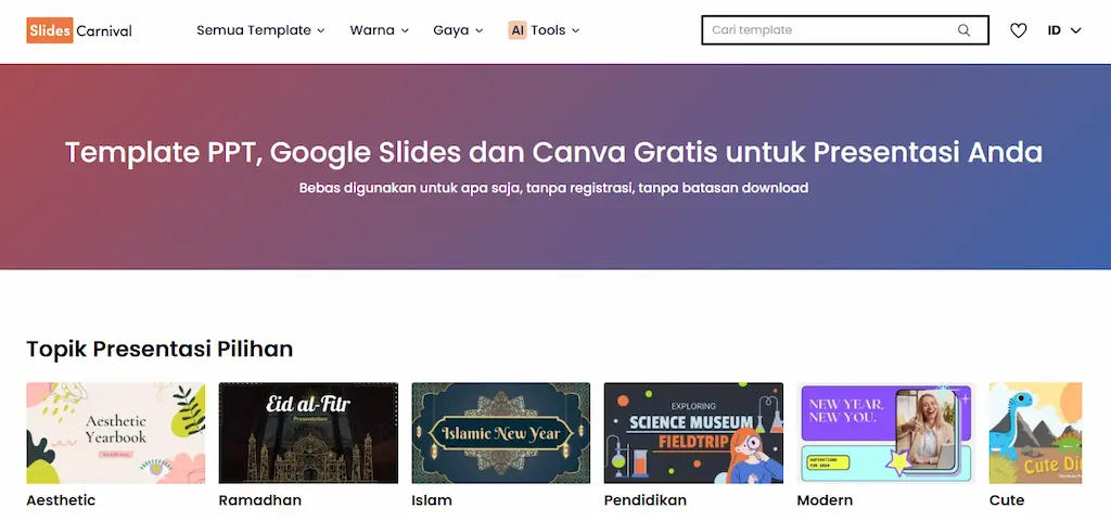 SlidesCarnival Template PowerPoint Gratis dan Legal