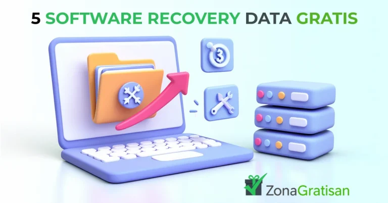 Ilustrasi proses pemulihan data komputer untuk artikel 5 software data recovery gratis terbaik 2025