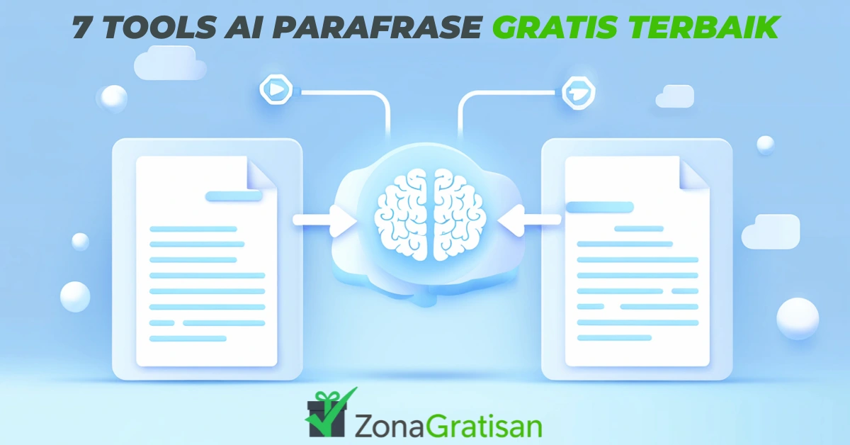 Ilustrasi AI parafrase gratis untuk artikel 7 tools AI parafrase terbaik 2025