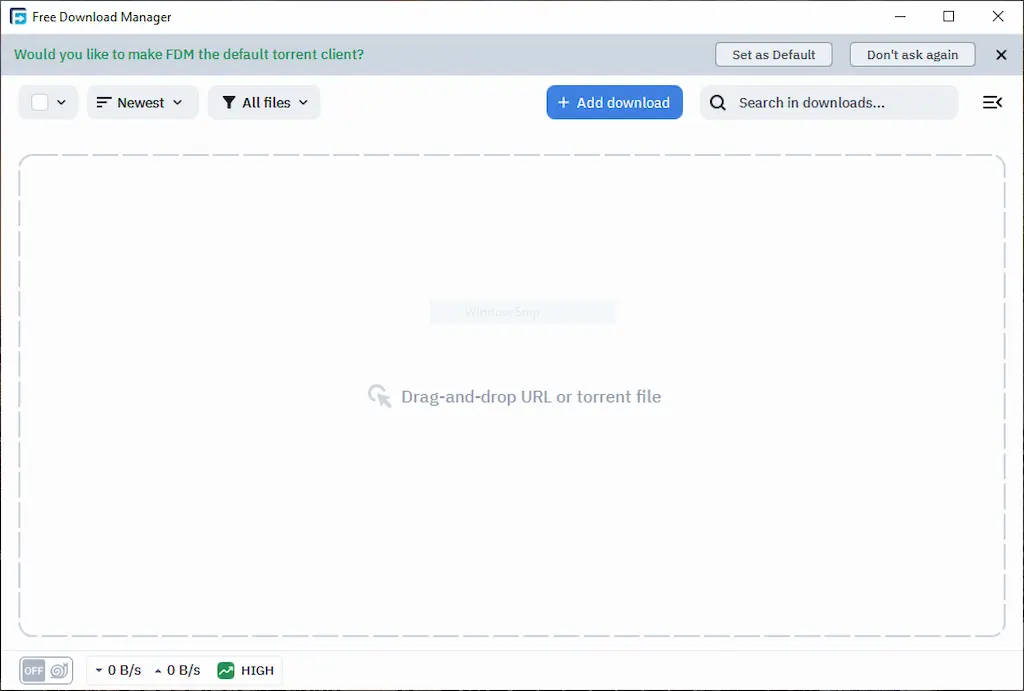 Tampilan halaman download Free Download Manager versi terbaru.