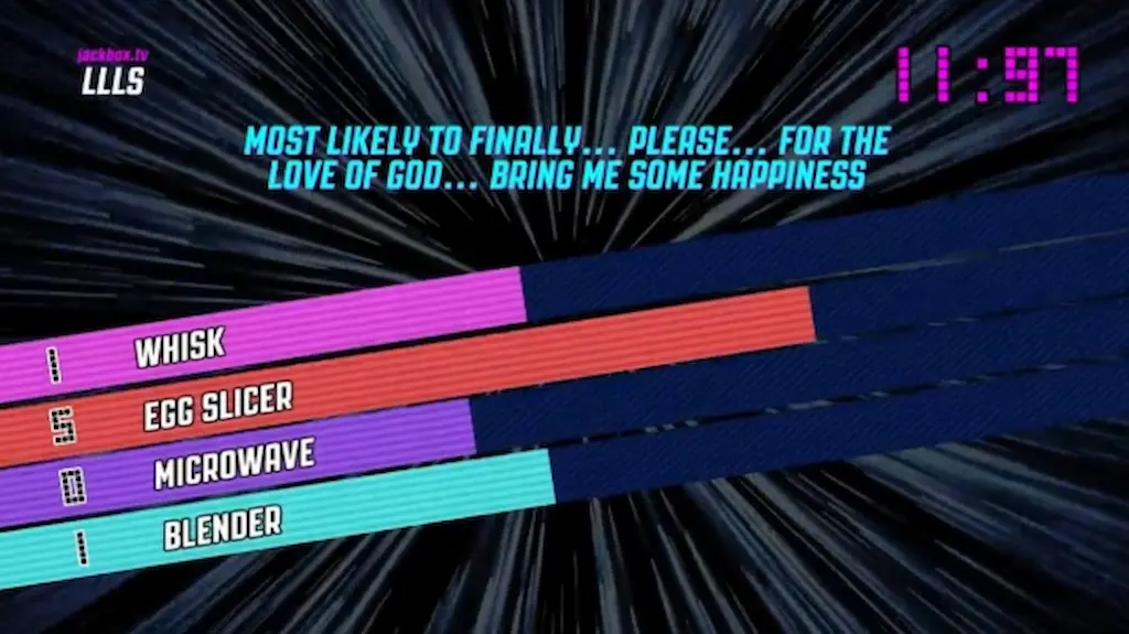 Cuplikan gameplay The Jackbox Party Pack 4 dengan tampilan mini game party interaktif.