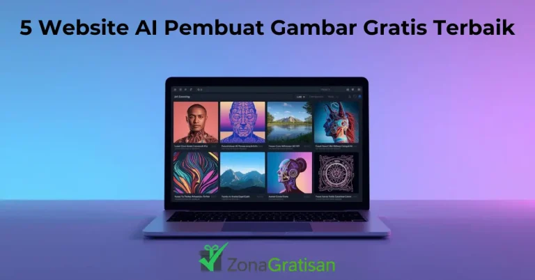 Ilustrasi AI pembuat gambar gratis terbaik yang menampilkan berbagai hasil gambar digital dari kecerdasan buatan