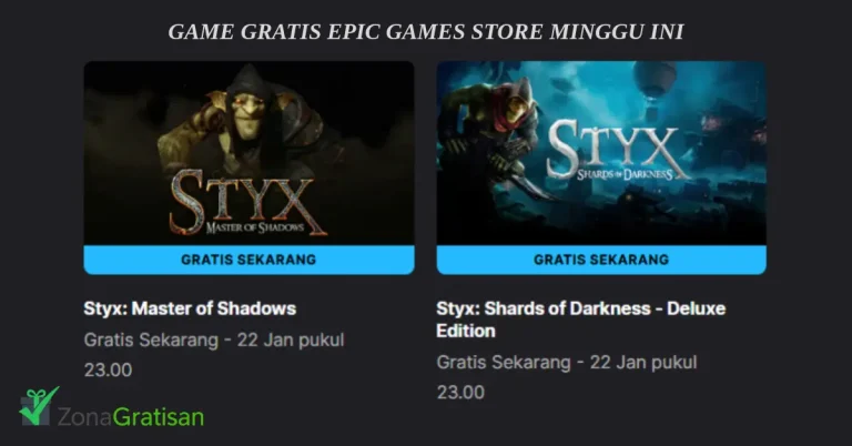 Game gratis Epic Games Januari 2026 dengan Styx Master of Shadows dan Shards of Darkness